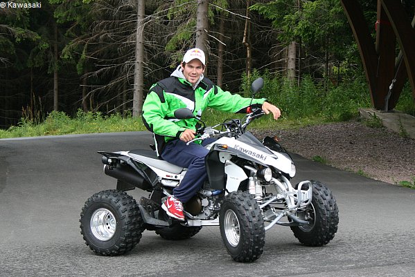 Michael Rösch mit seinem Kawasaki-Quad