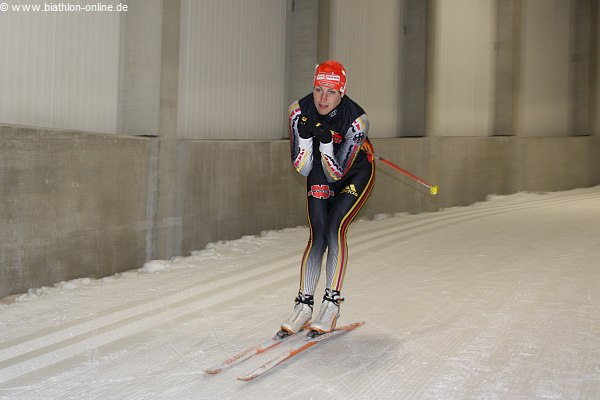 Sabrina Buchholz in der Oberhofer Skisporthalle